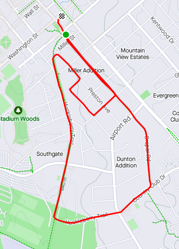 Downtown Sundown 5K Course